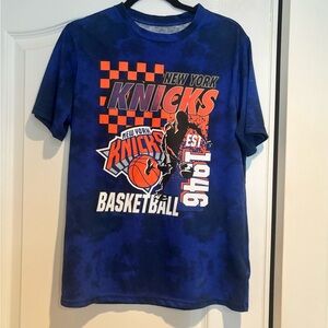 New York Knicks Blue Basketball T-Shirt